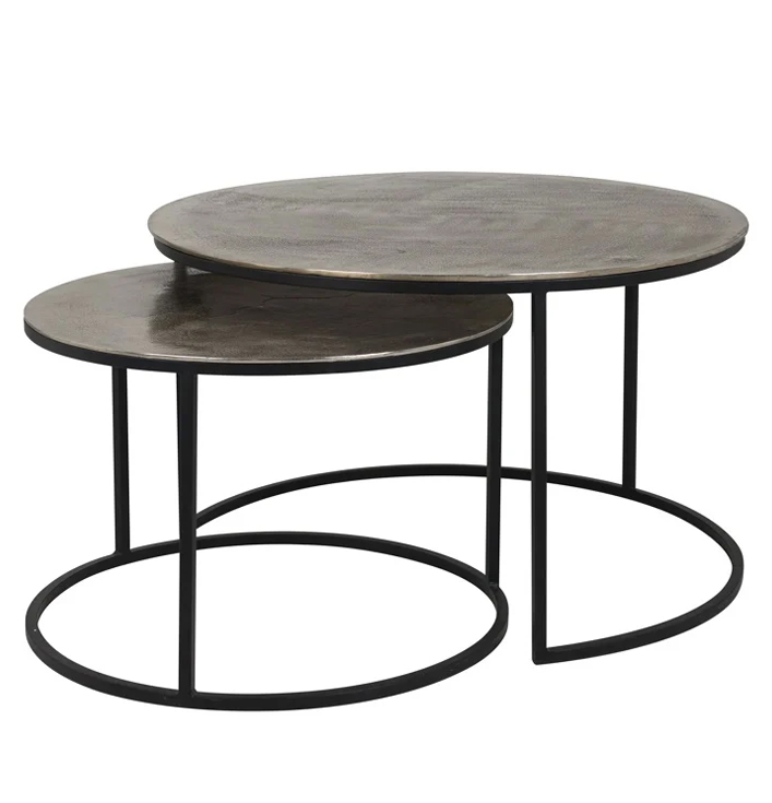 Richmond salontafel set rond goud