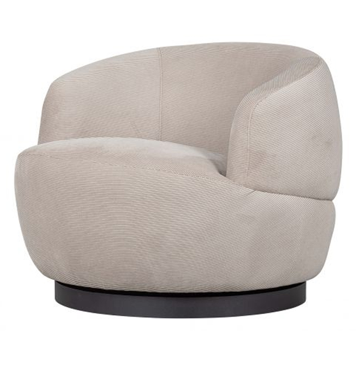 draaifauteuil polyester zwart onderstel