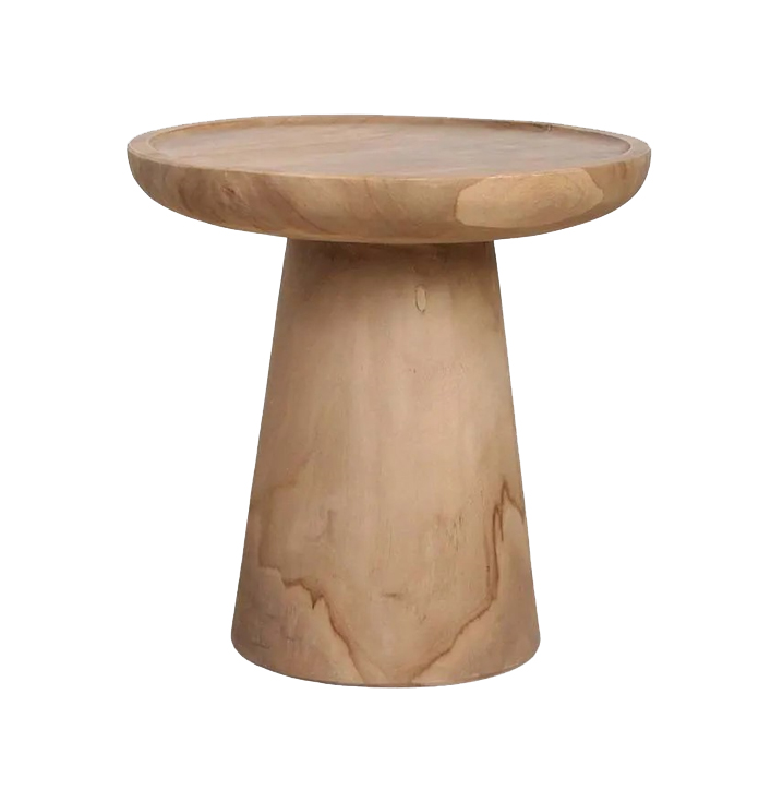 Ronde bijzettafel hout