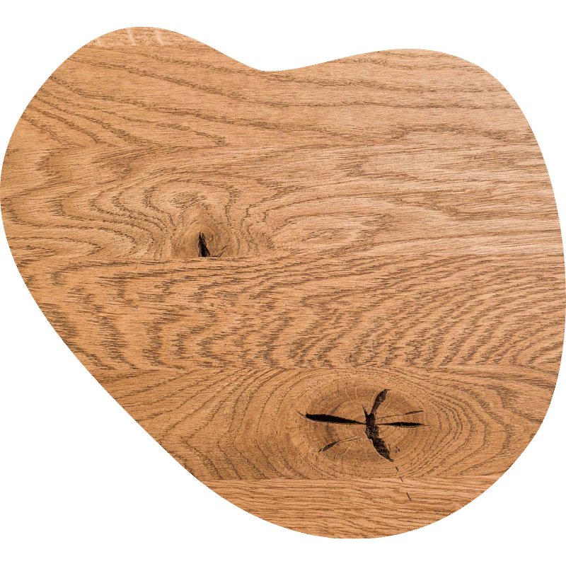 houten tafelblad gepatineerd