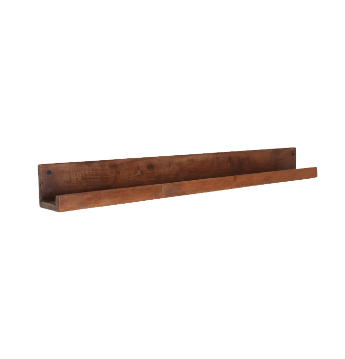 Wandplank bruin hout